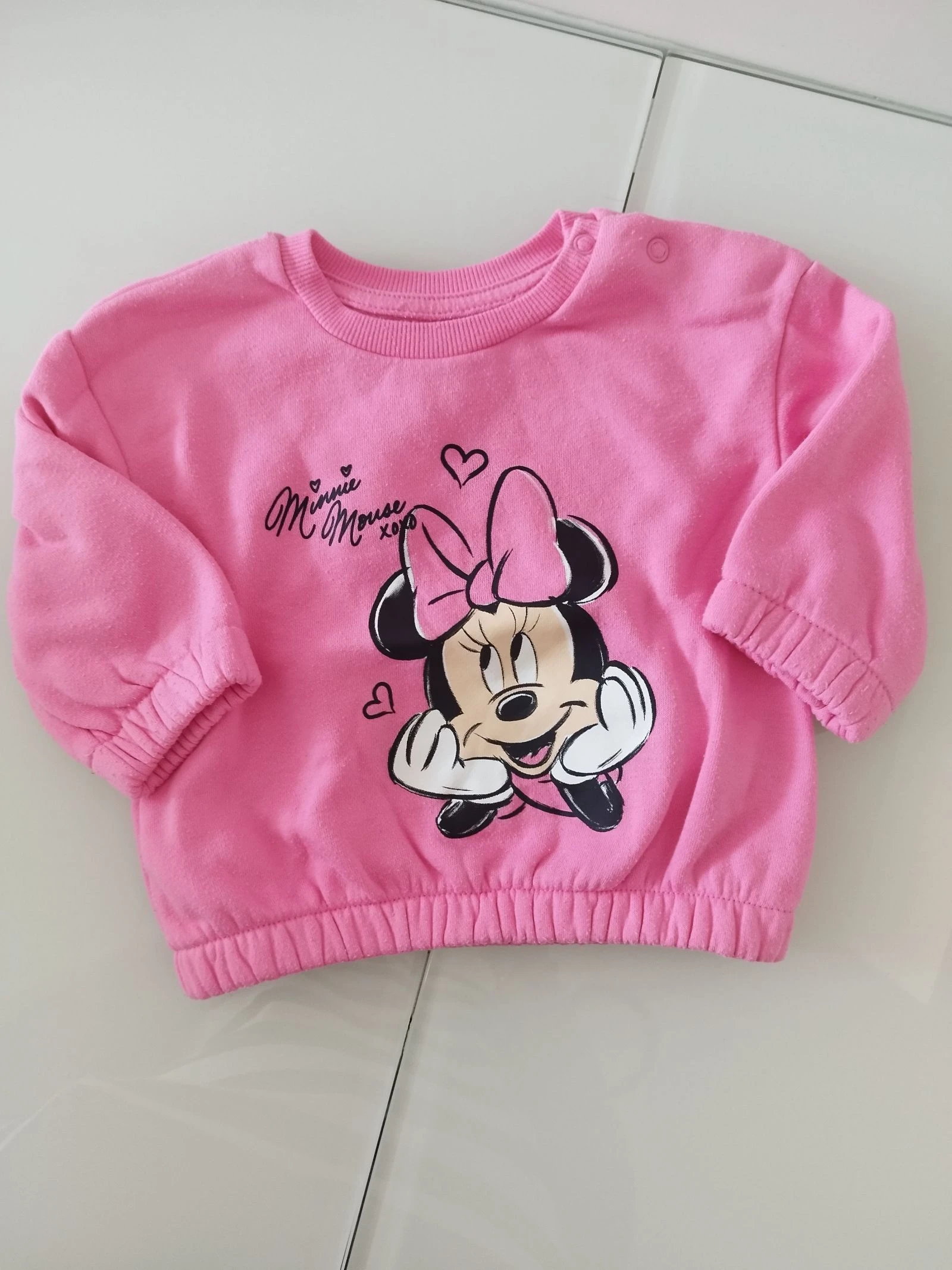 Sudadera de bebe rosa Minnie mouse 6-9 meses Primark 
